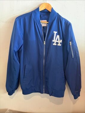 Los Angeles Dodgers Jacket Mens small Stitches full zip LA MLB baseball sports